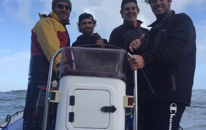 students on the water on a boat 1